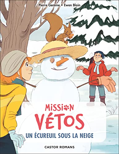 UN  ÉCUREUIL SOUS LA NEIGE